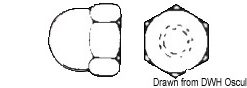 Tuerca hexagonal con sombrerete UNI 5721 DIN 1587